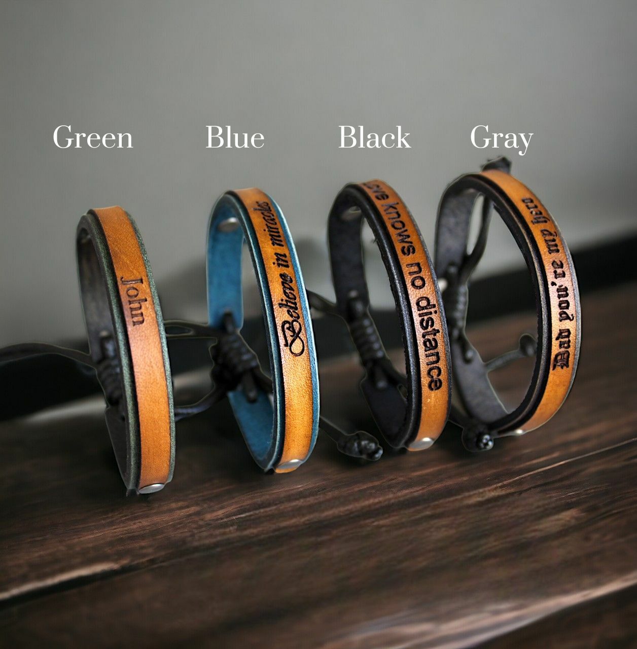 Personalized Leather Bracelet